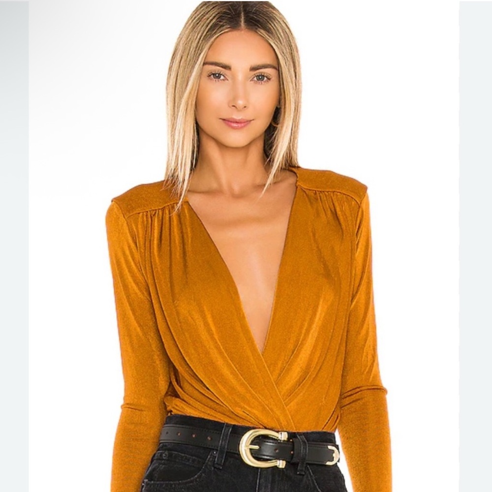 COPY - COPY - COPY - NWT Free People X REVOLVE
Turnt Bodysuit in -Honey.